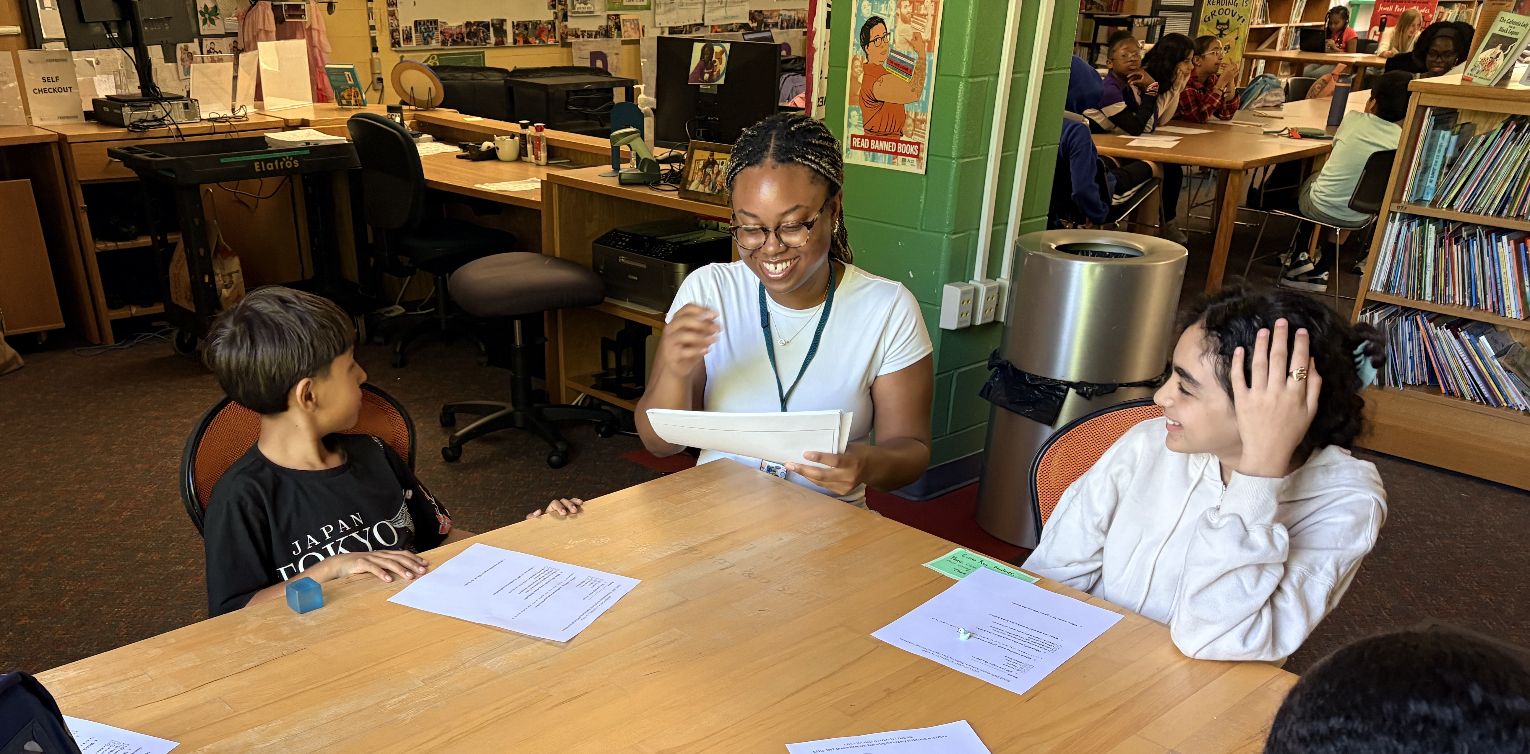Duke students in Dream Keepers at Lakewood Elementary
