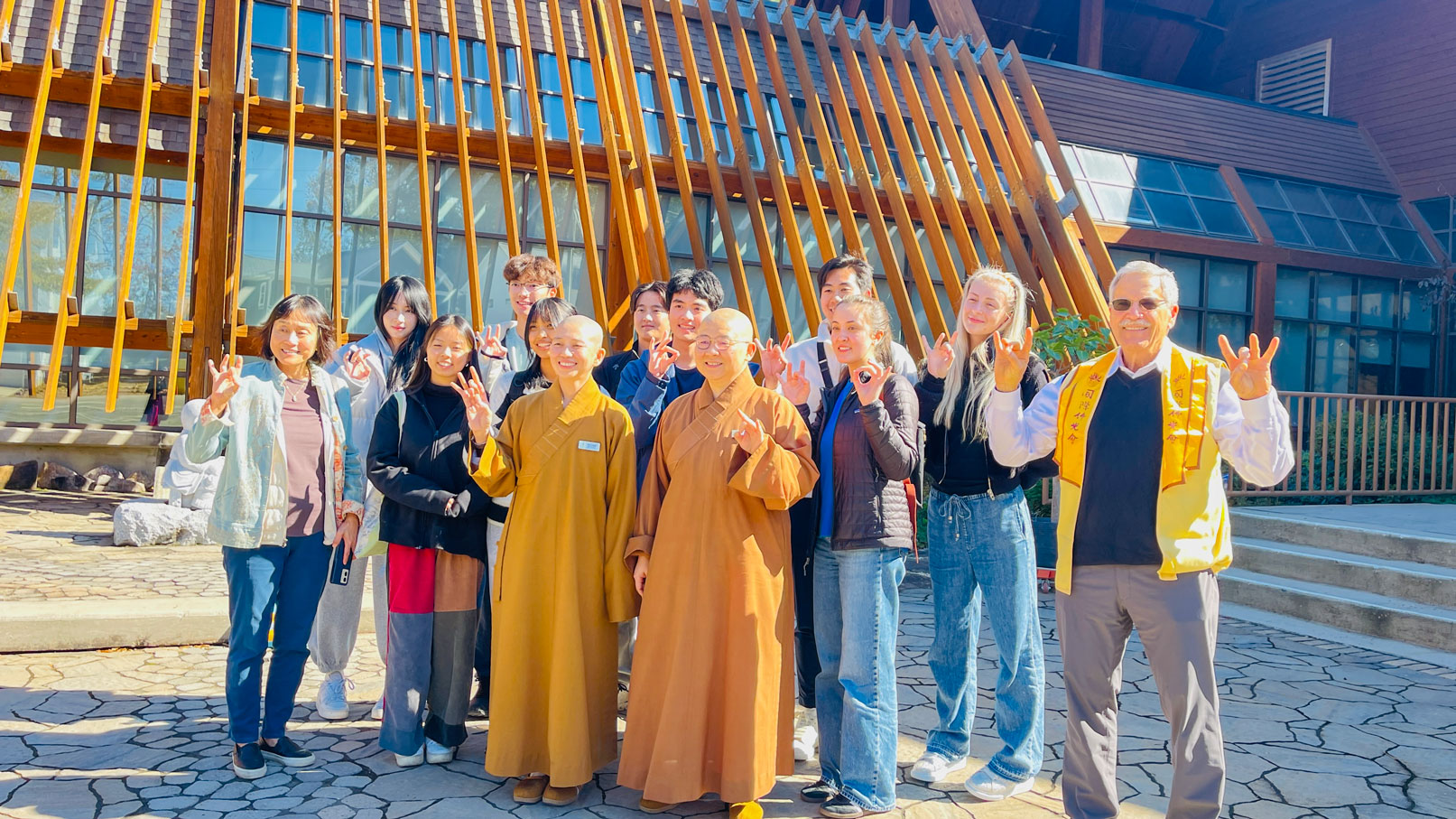 Students in Professor Carolyn Lee's CHN 370 course visit Fo Guang Shan Temple